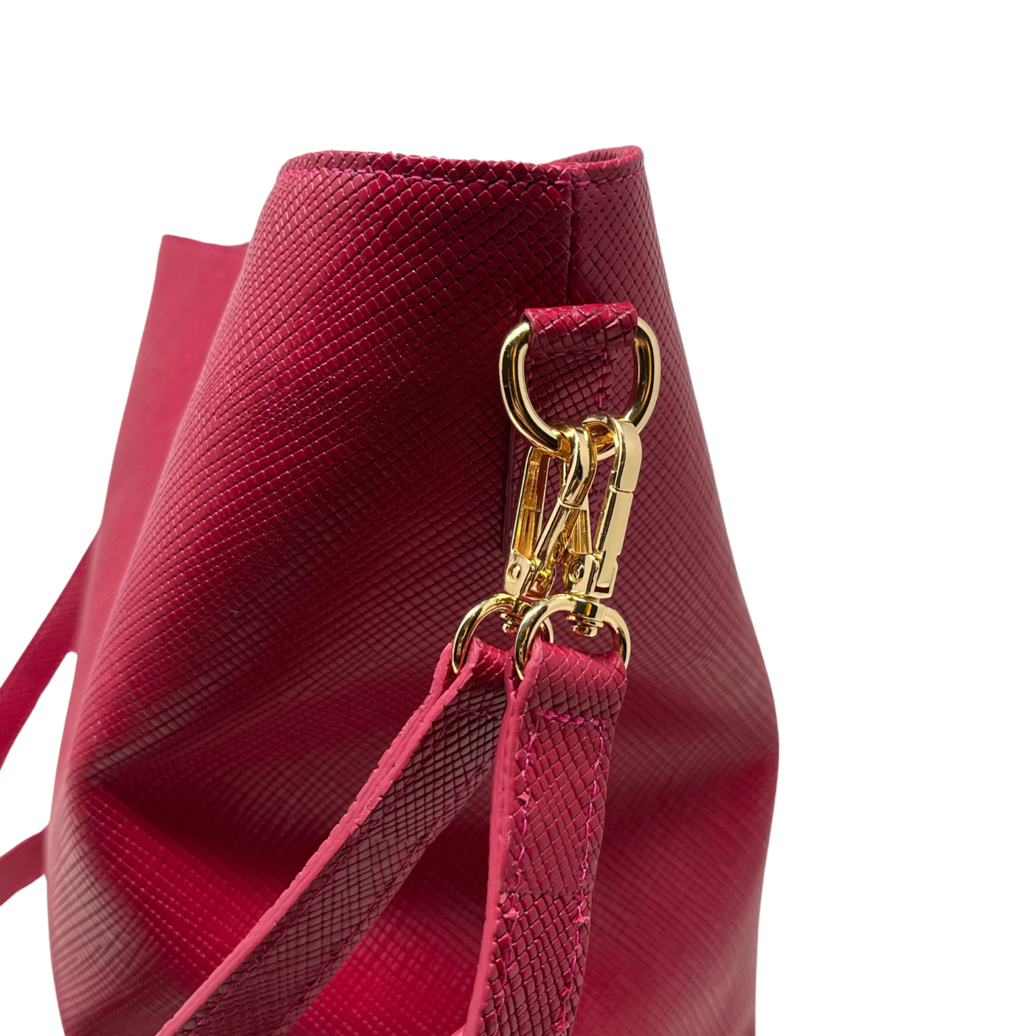 Cartera Cris Cuero Grabado Rojo
