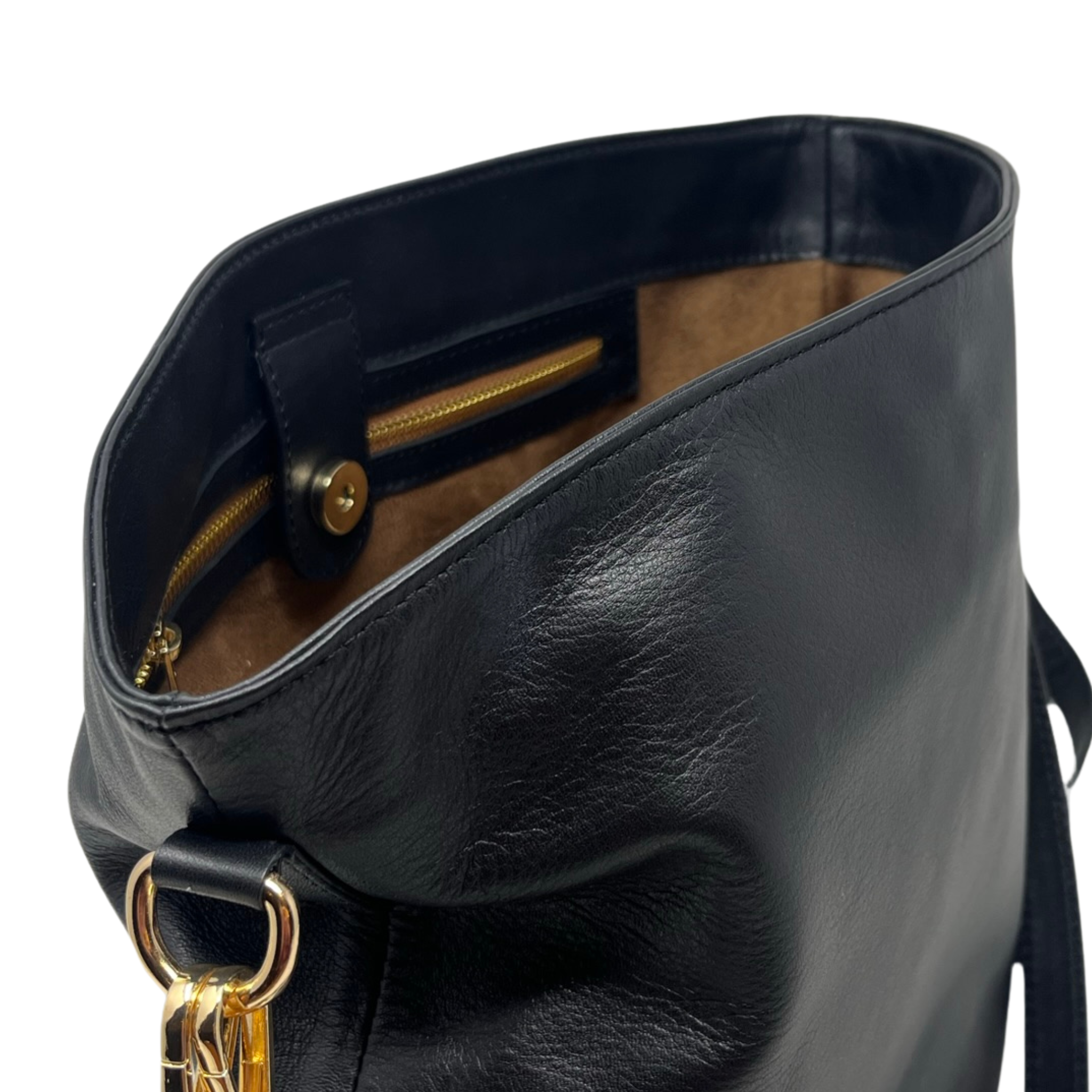 Cartera Cris Cuero Plena Flor Negro