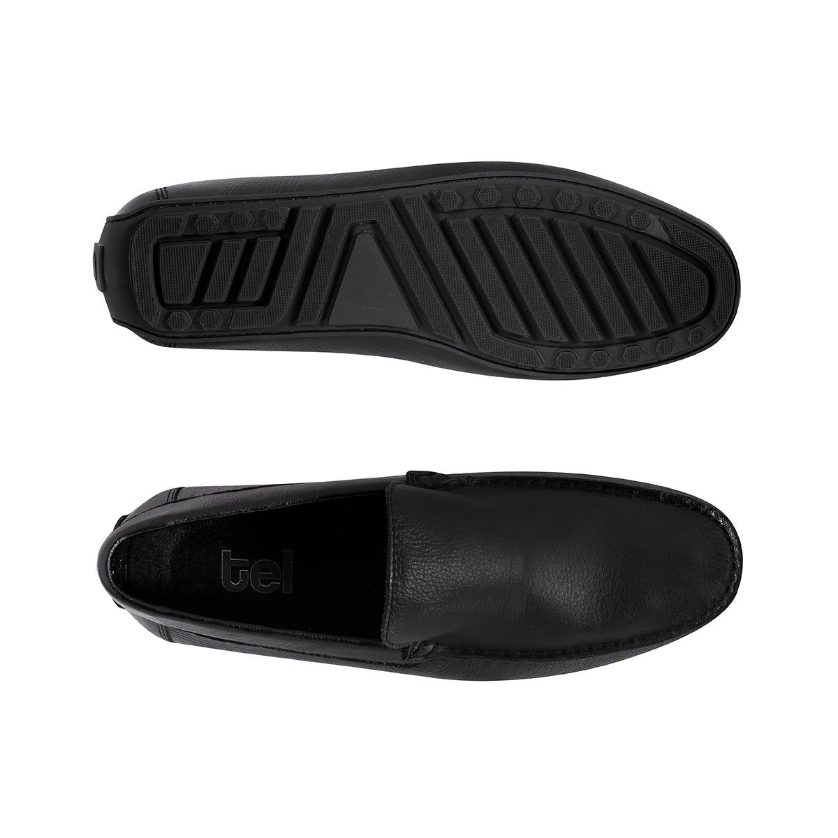 Mocasines Hombre Lisos Cuero Negro