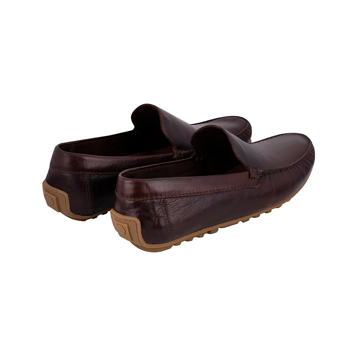Mocasines Hombre Lisos Cuero Cognac