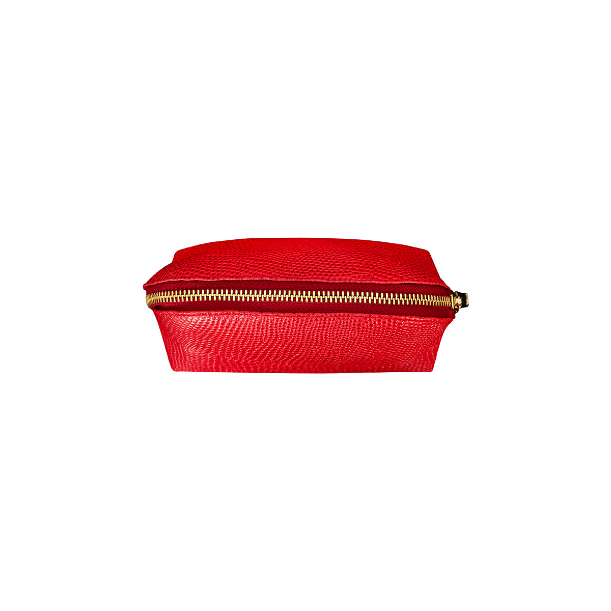 Cosmetiquera Paula en Cuero Rojo Light