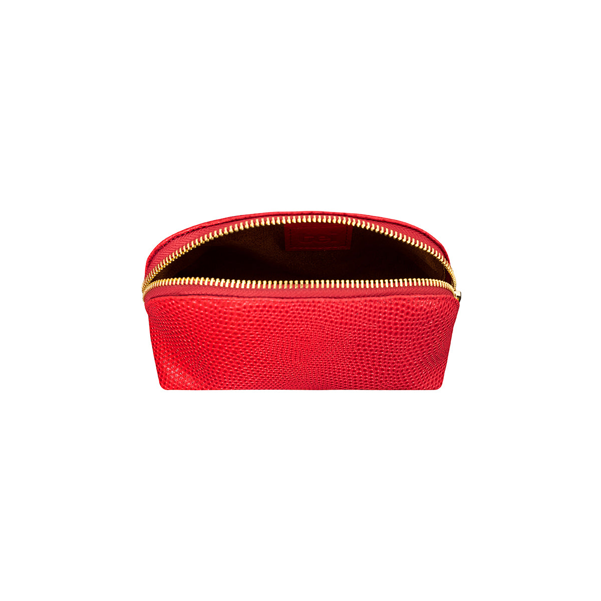 Cosmetiquera Paula en Cuero Rojo Light