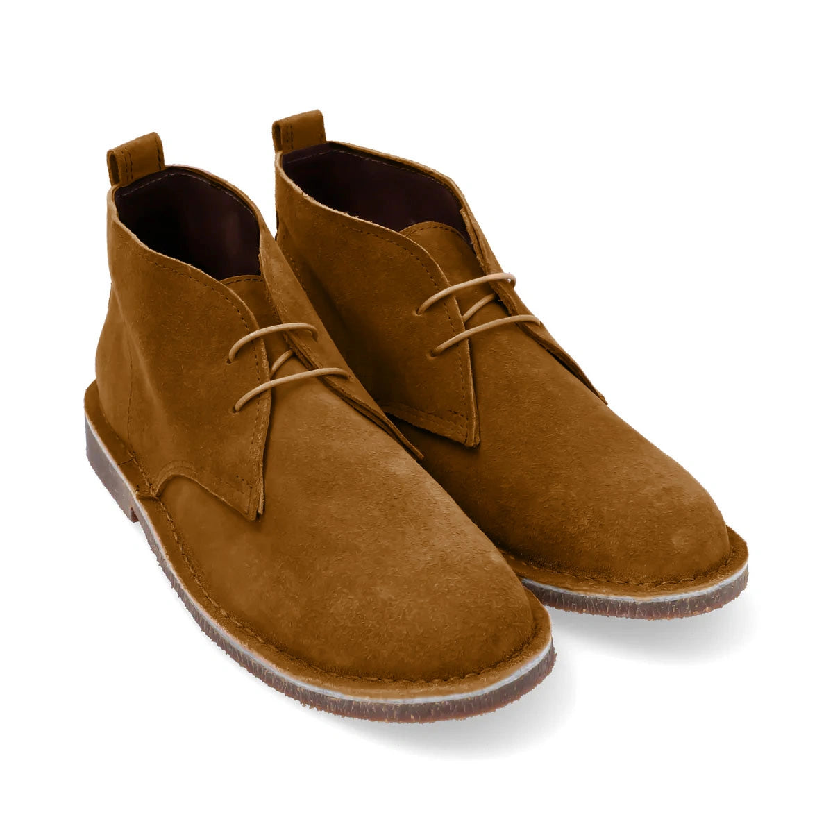 Botas Desert Hombre Cuero Carnaza Canela