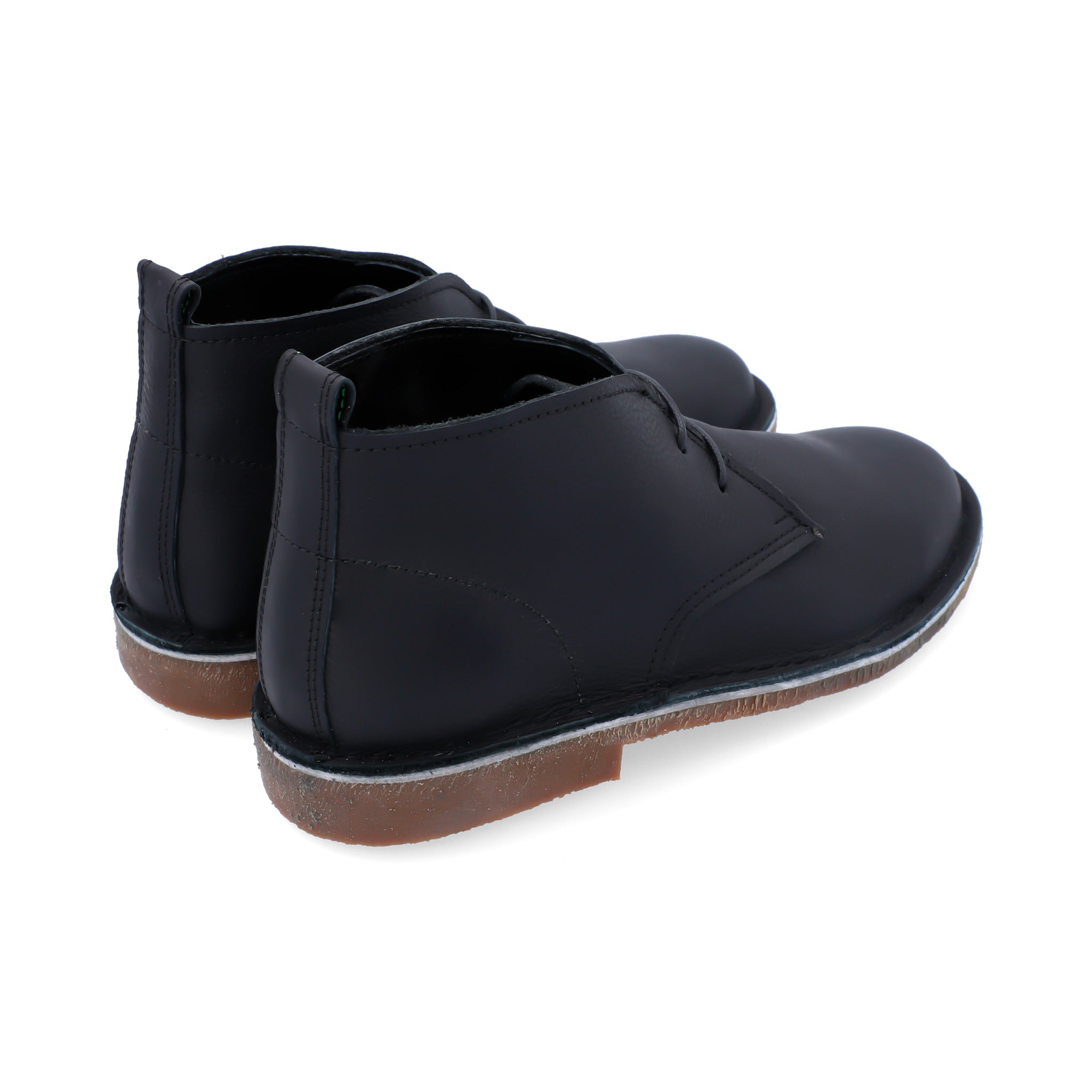 Botas Desert Hombre Cuero Abatanado Negro