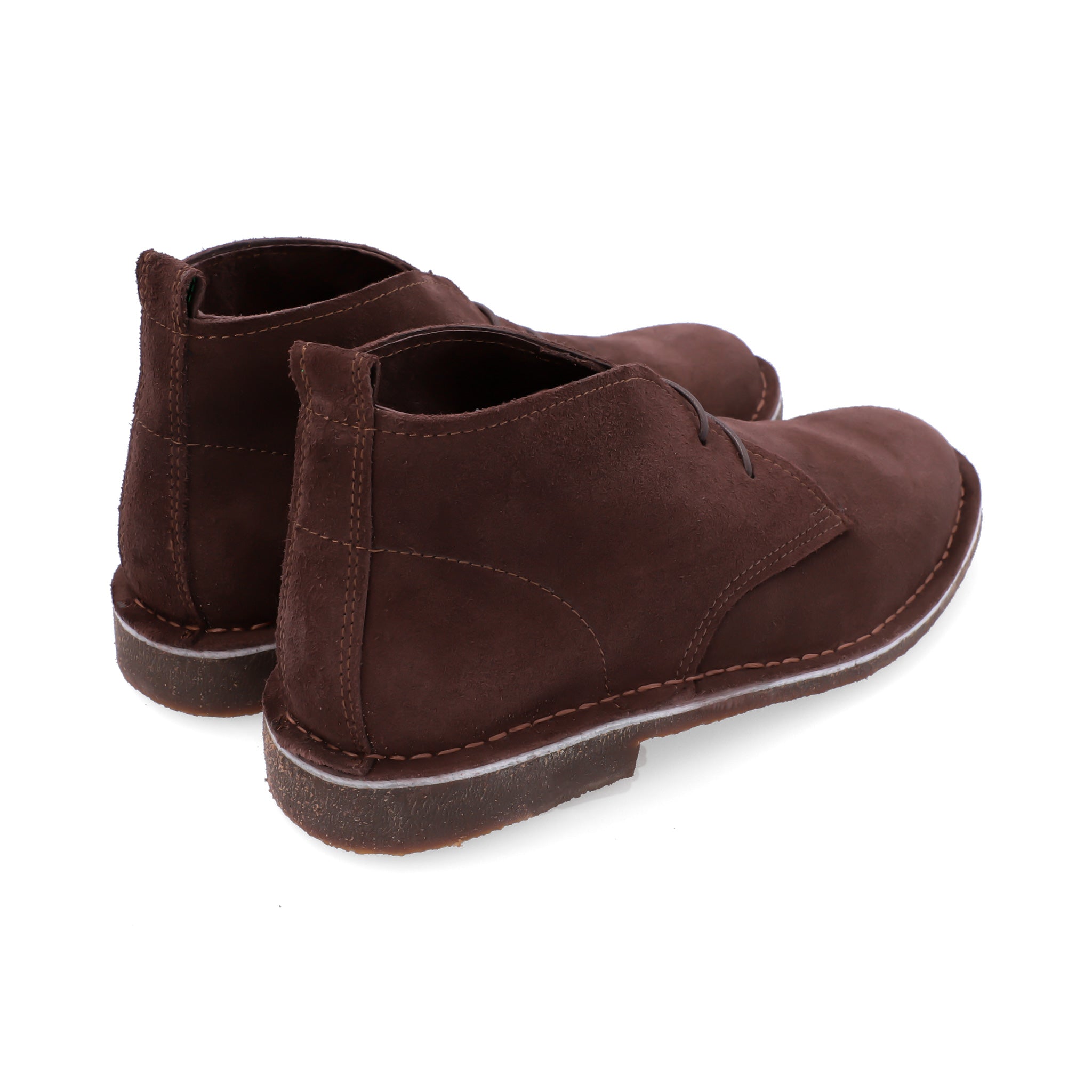 Botas Desert Hombre Cuero Carnaza Café