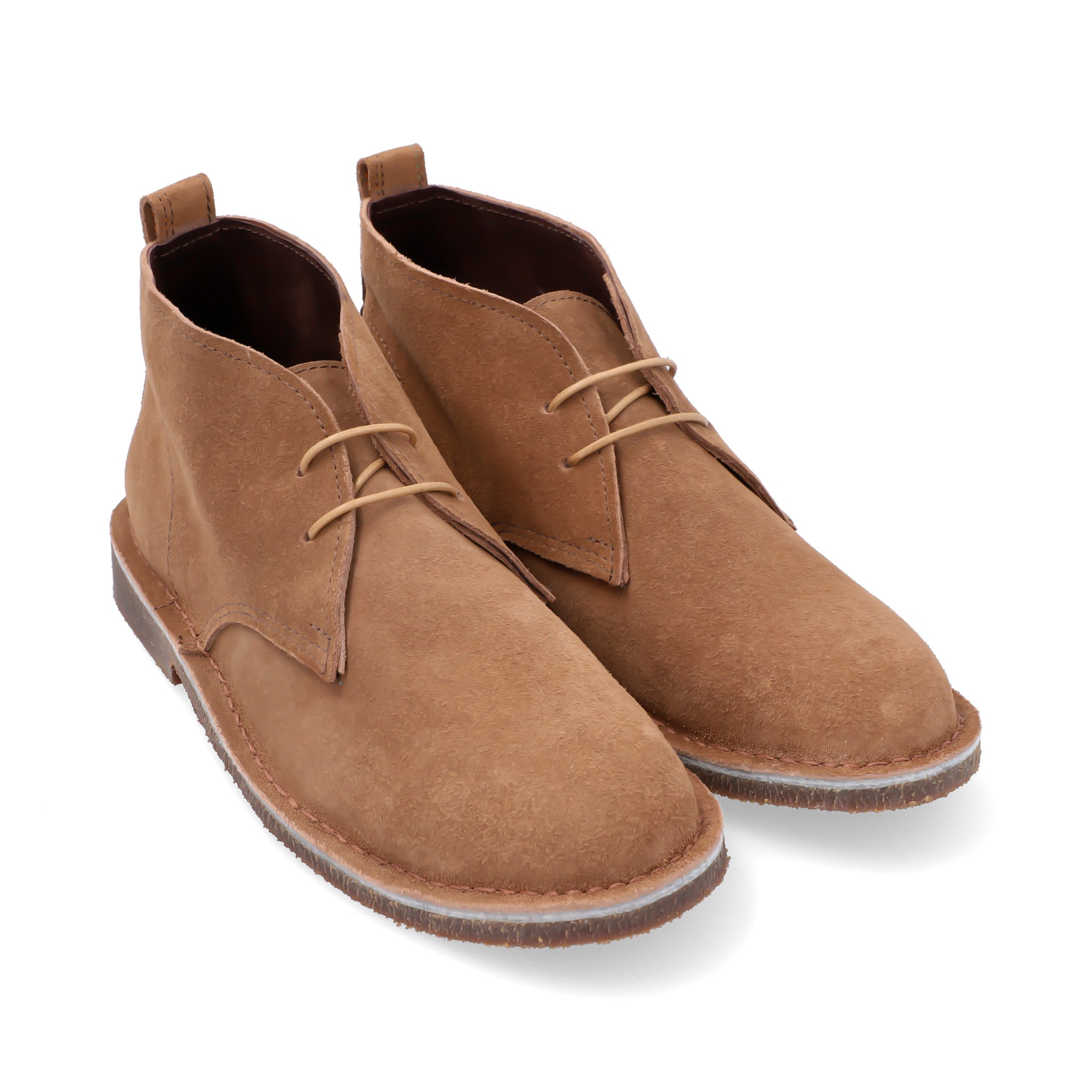 Botas Desert Hombre Cuero Carnaza Almendra