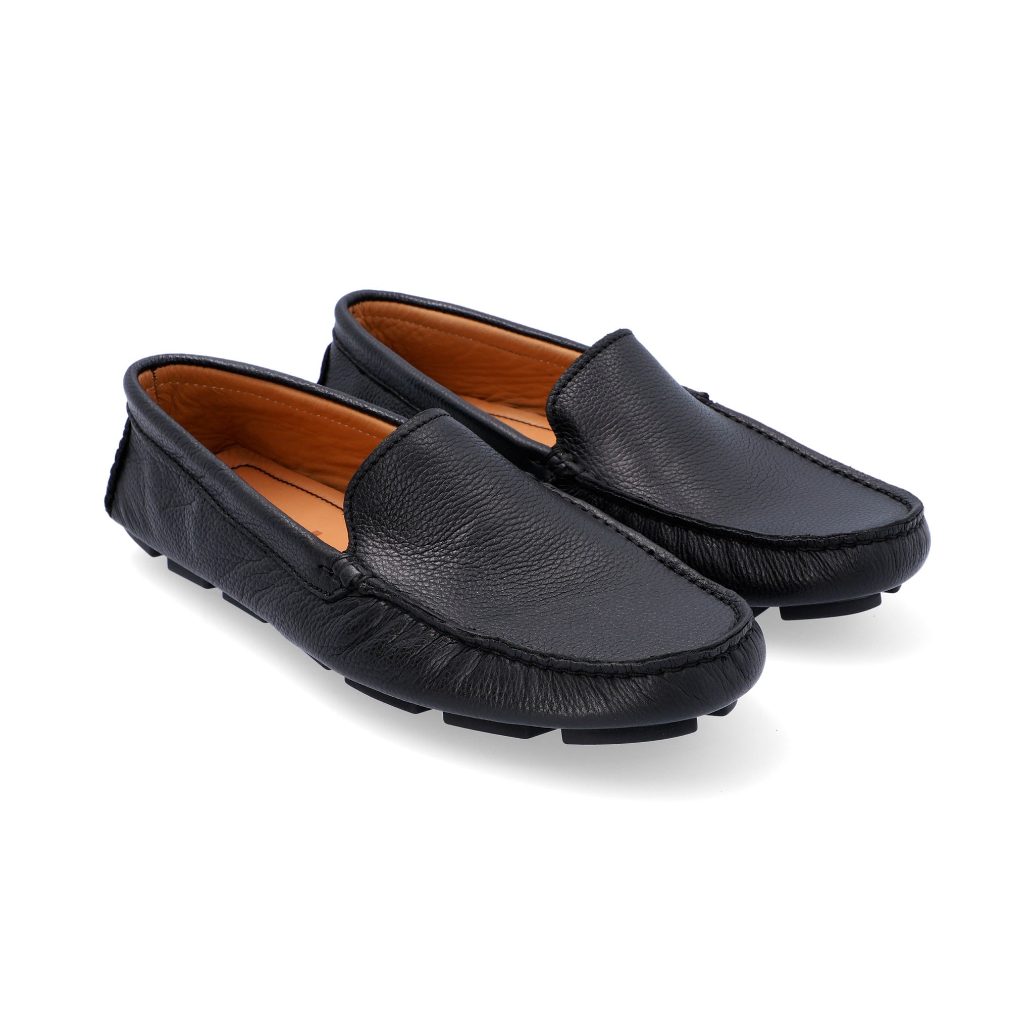 Mocasines Hombre Lisos Cuero Negro