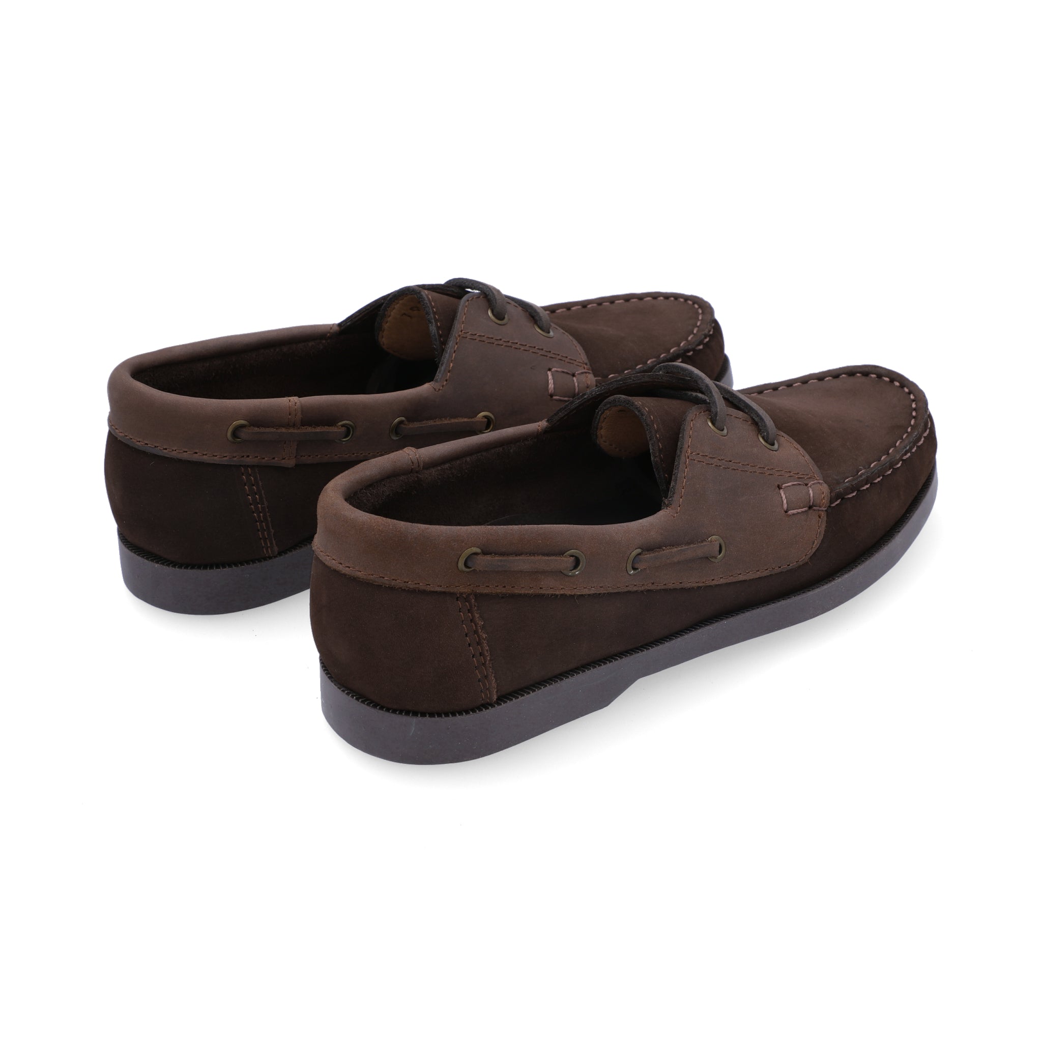 Mocasines Boat Shoes Combinados Cuero Nobuck Café