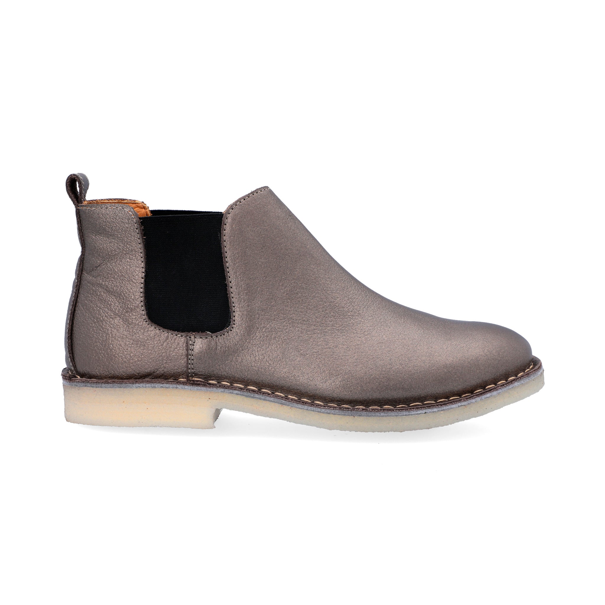 Botas Chelsea Mujer Cuero Dorado Grafito