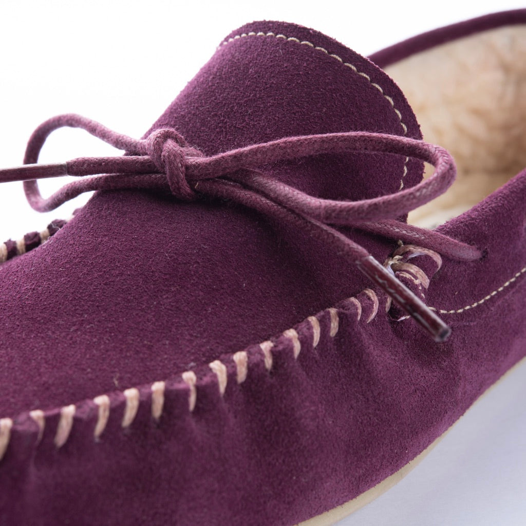 Pantuflas Apaches Mujer Peluche Uva