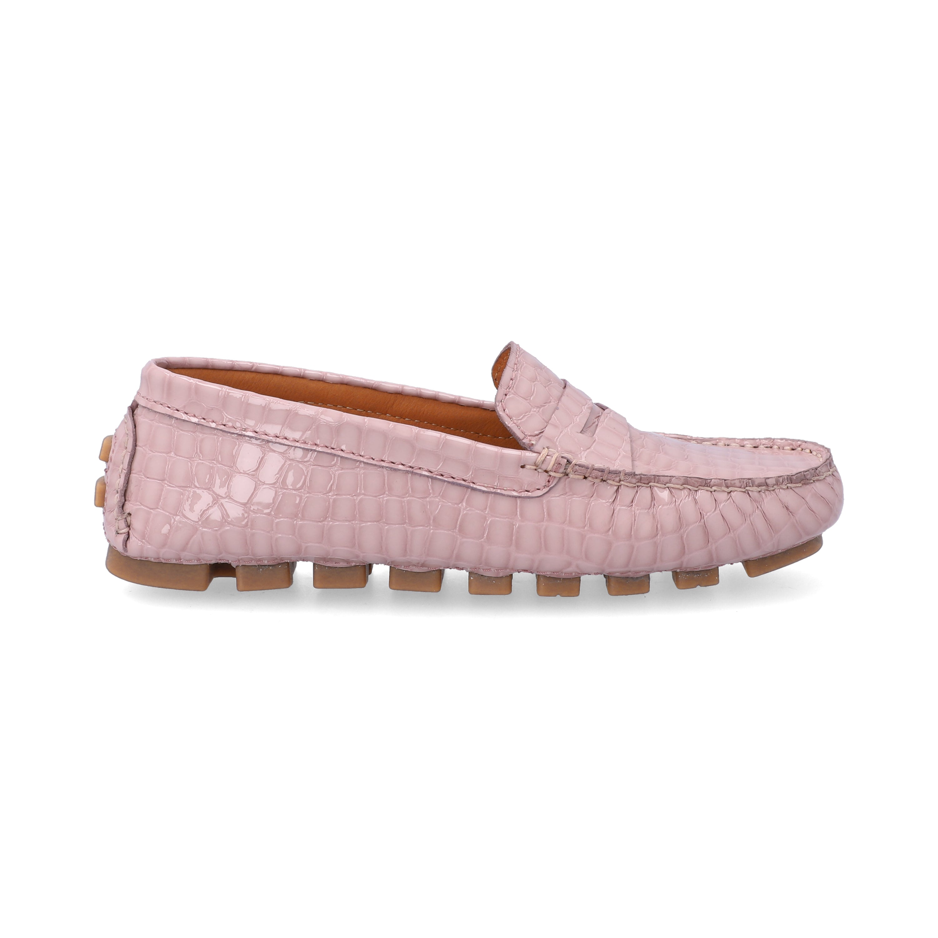 Mocasines Mujer Penny Cuero Maggie Rosa
