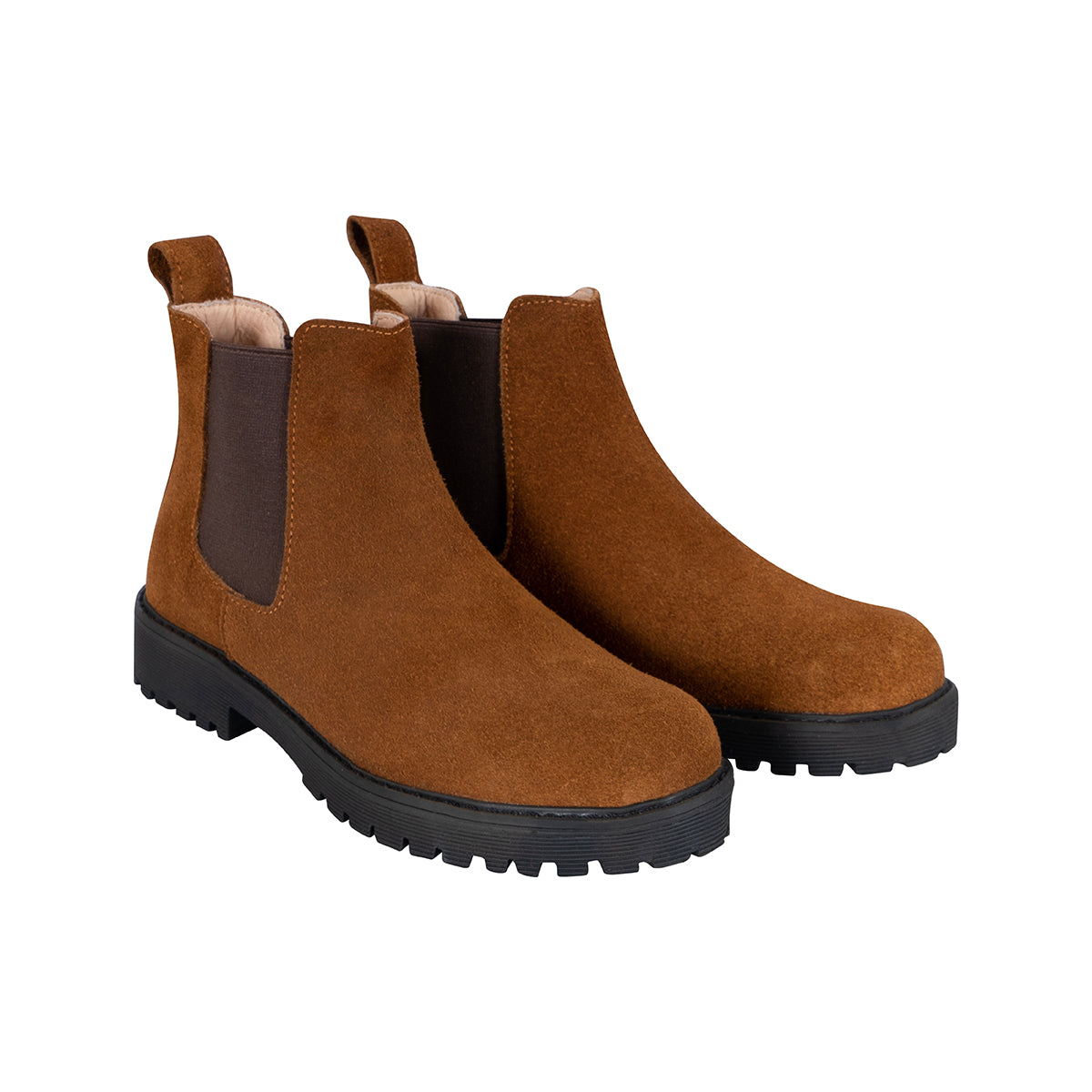 Botas Chelsea Sol Mujer Carnaza Canela