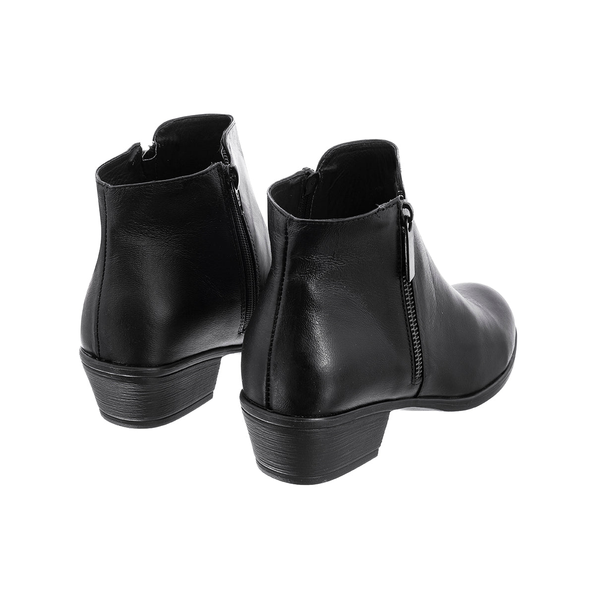 Botas Cremallera Cata Mujer Cuero Negro