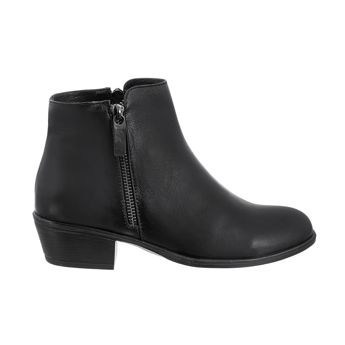 Botas Cremallera Cata Mujer Cuero Negro