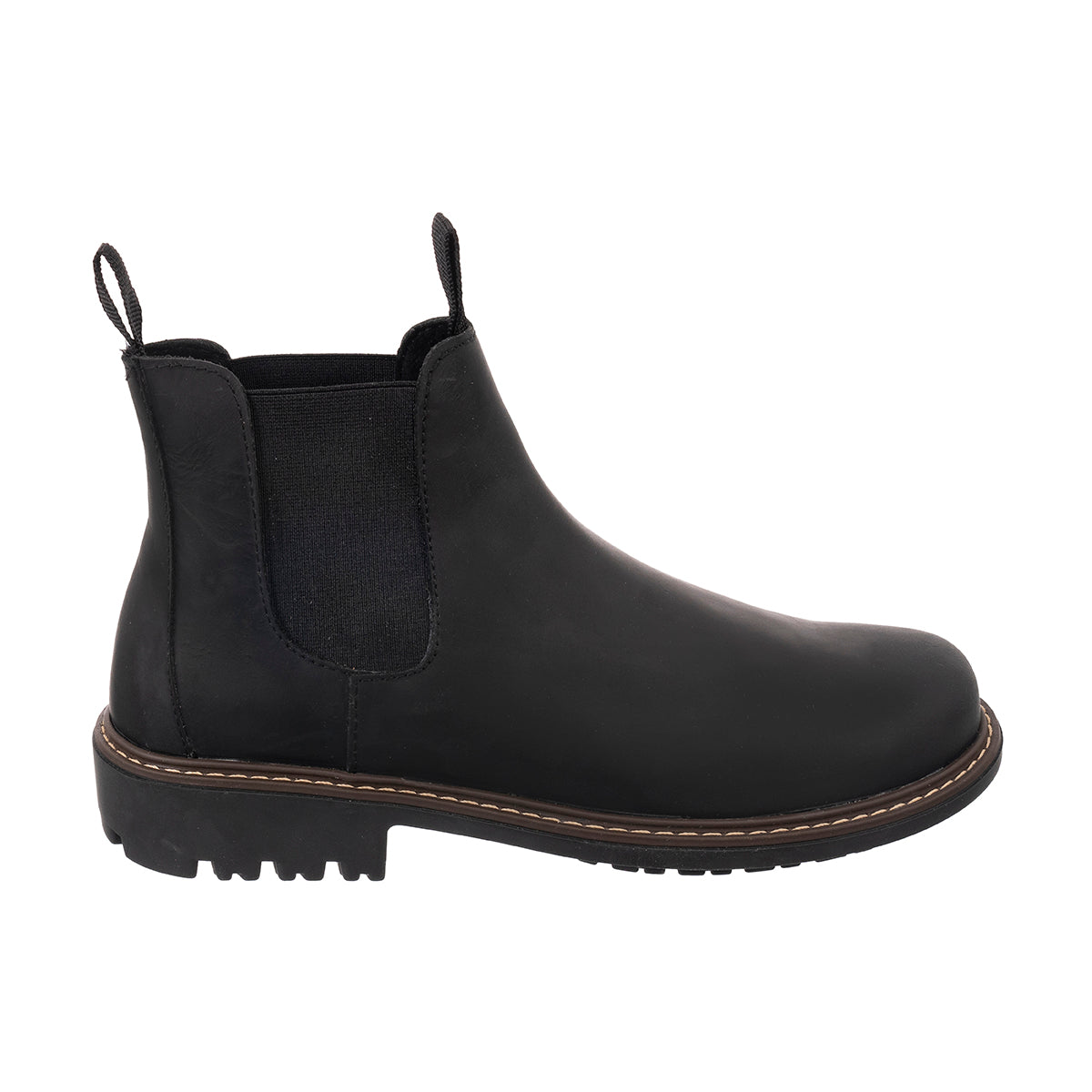 Botas Chelsea Sol Hombre Cuero Graso Negro