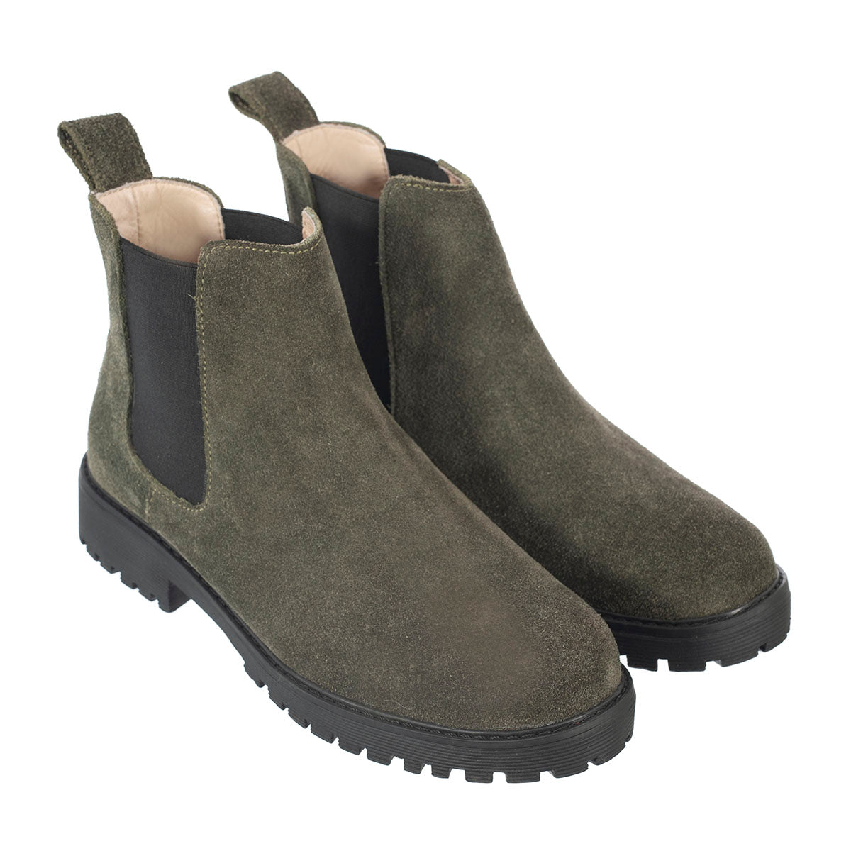 Botas Chelsea Sol Mujer Carnaza Verde Oliva