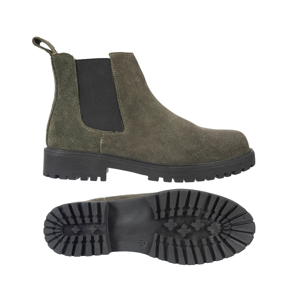 Botas Chelsea Sol Mujer Carnaza Verde Oliva