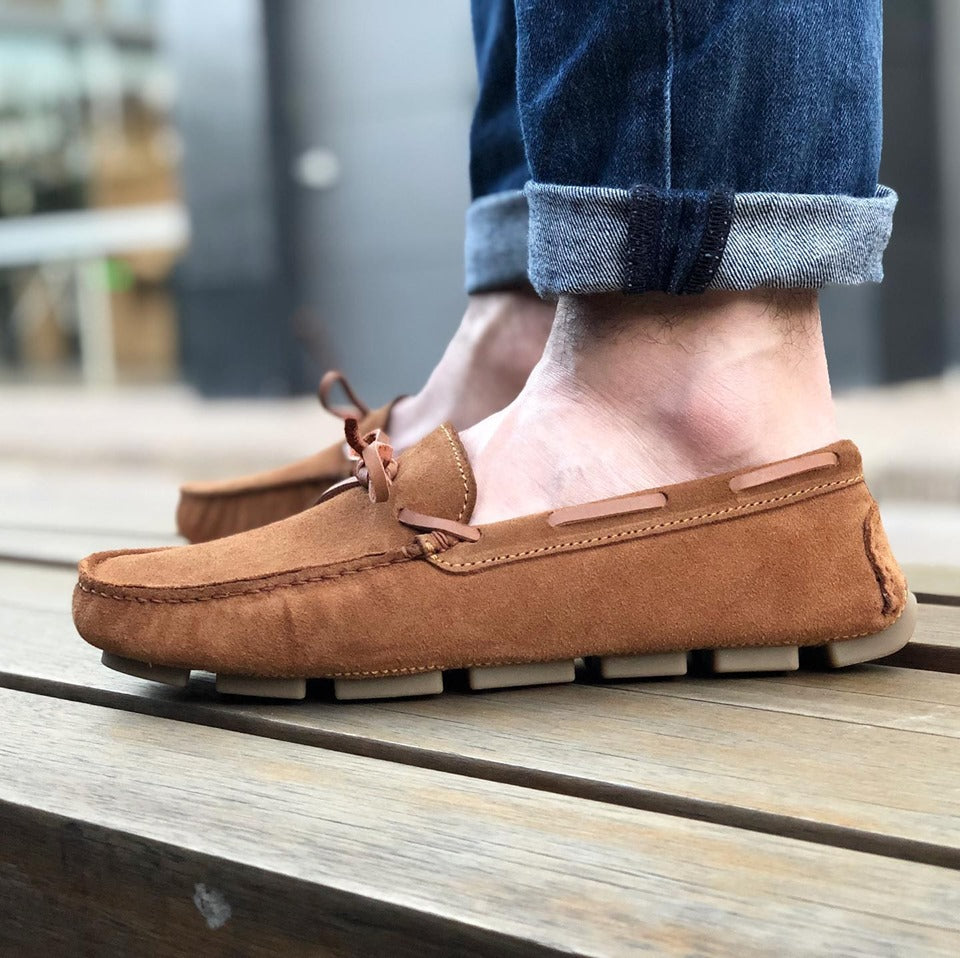 Mocasines Hombre Amarrar Carnaza Whisky