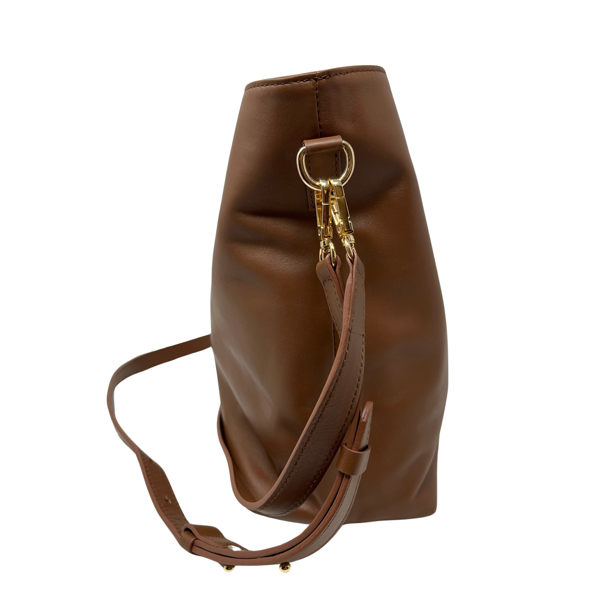Cartera Cris Cuero Plena Flor Café