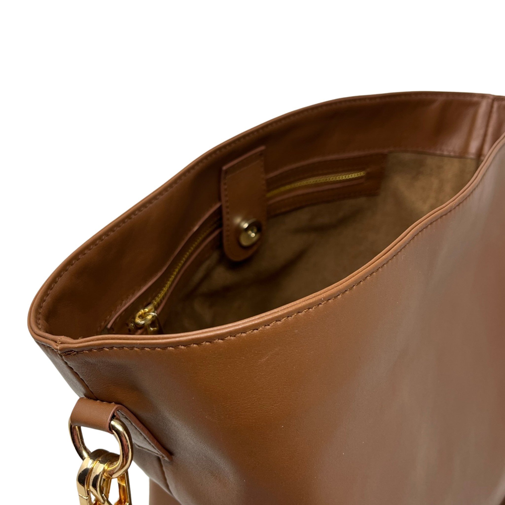 Cartera Cris Cuero Plena Flor Café