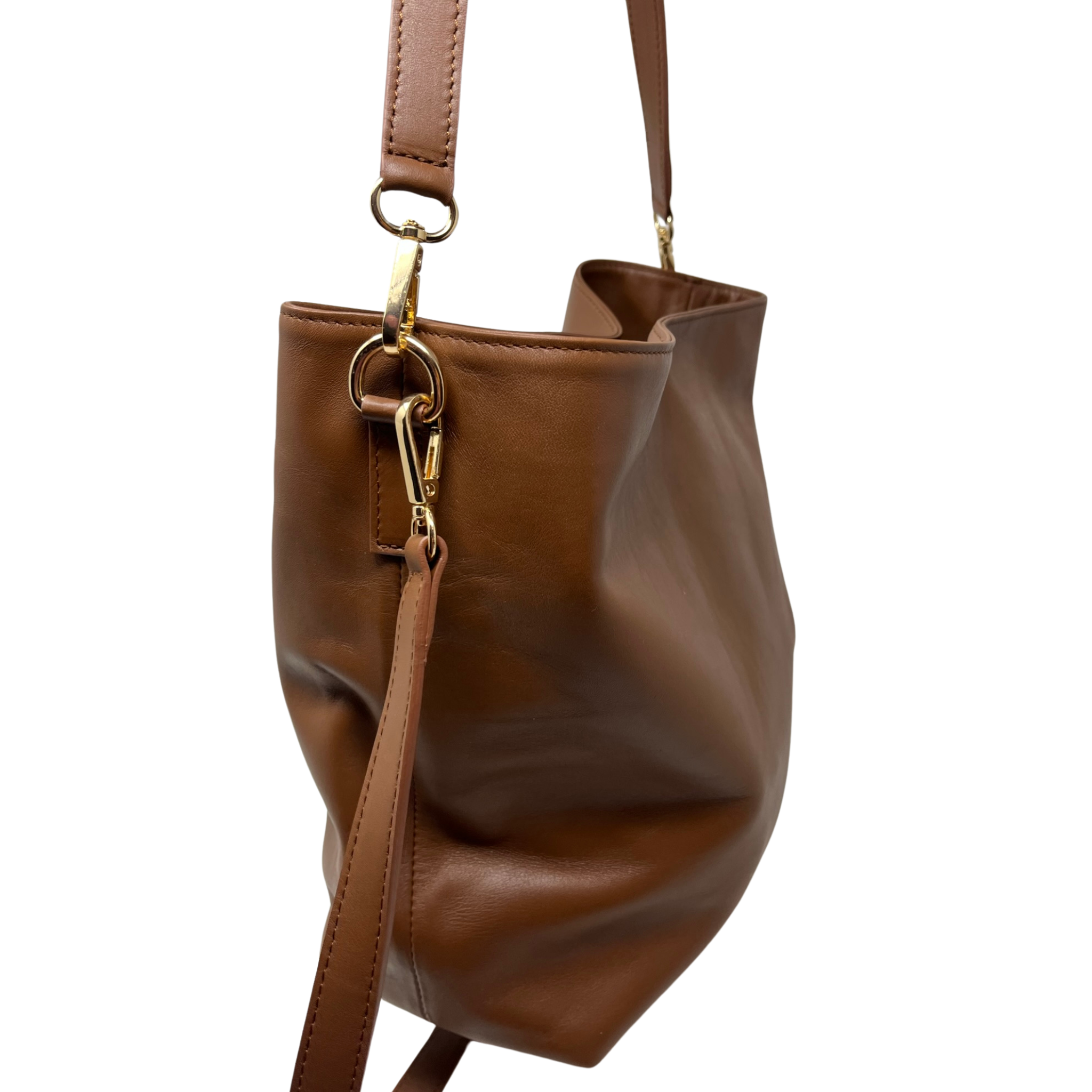 Cartera Cris Cuero Plena Flor Café