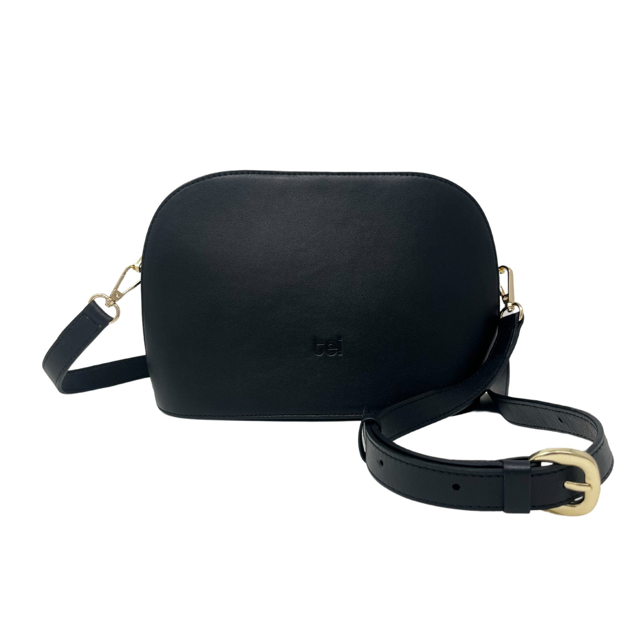 Cartera Isa Cuero Plena Flor Negro