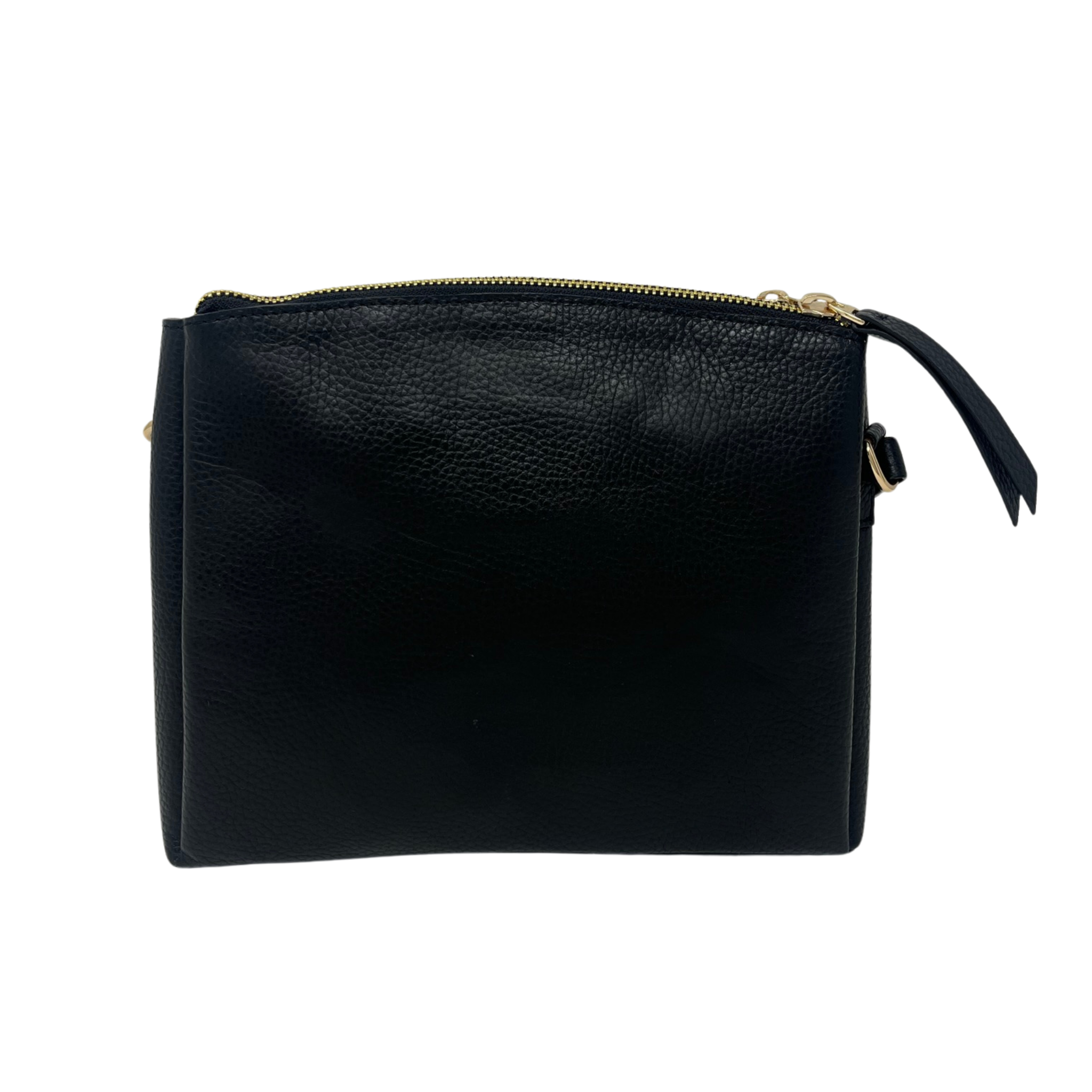 Cartera María Cuero Grabado Negro