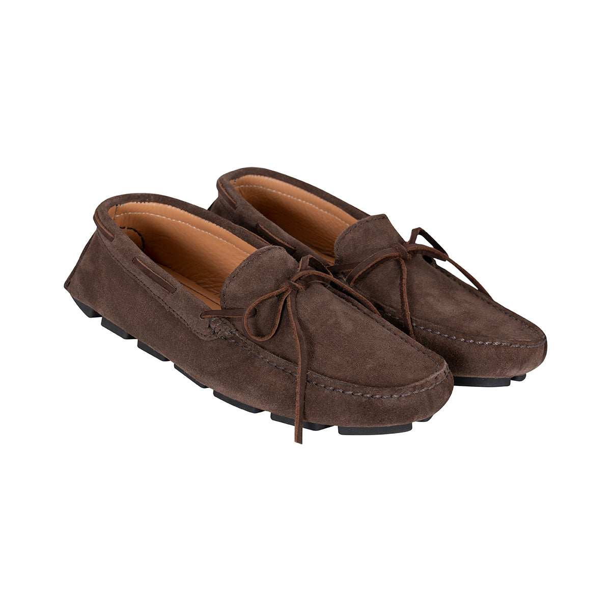 Mocasines Hombre Amarrar Carnaza Café