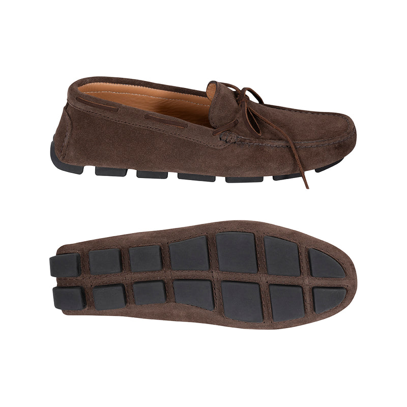 Mocasines Hombre Amarrar Carnaza Café