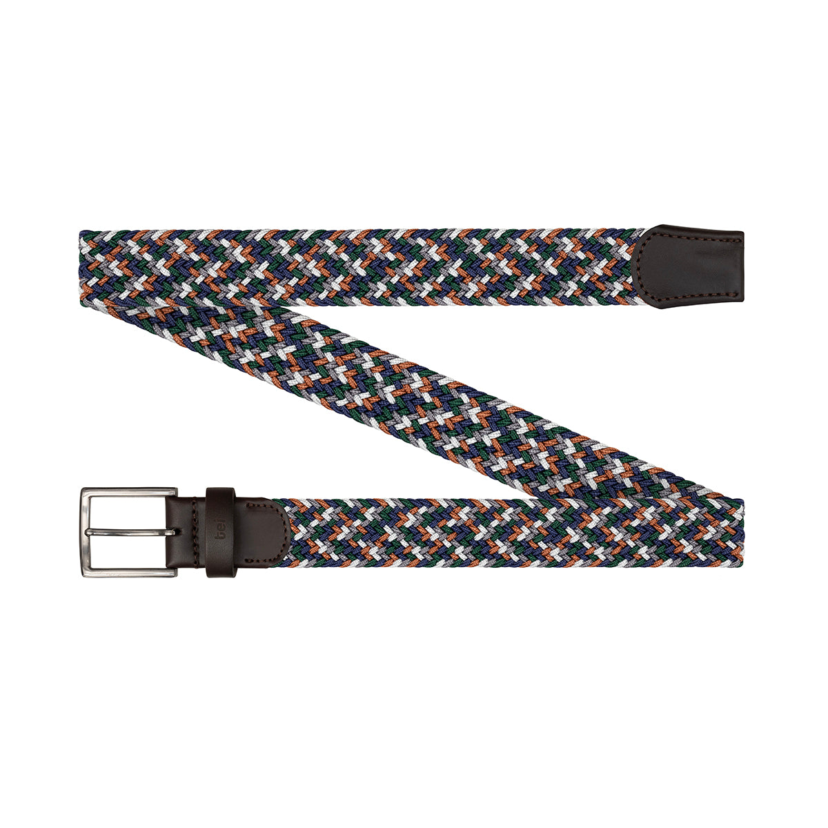 Cinturón trenzado elástico Azul/ Verde/ Caoba/ Gris/ Blanco