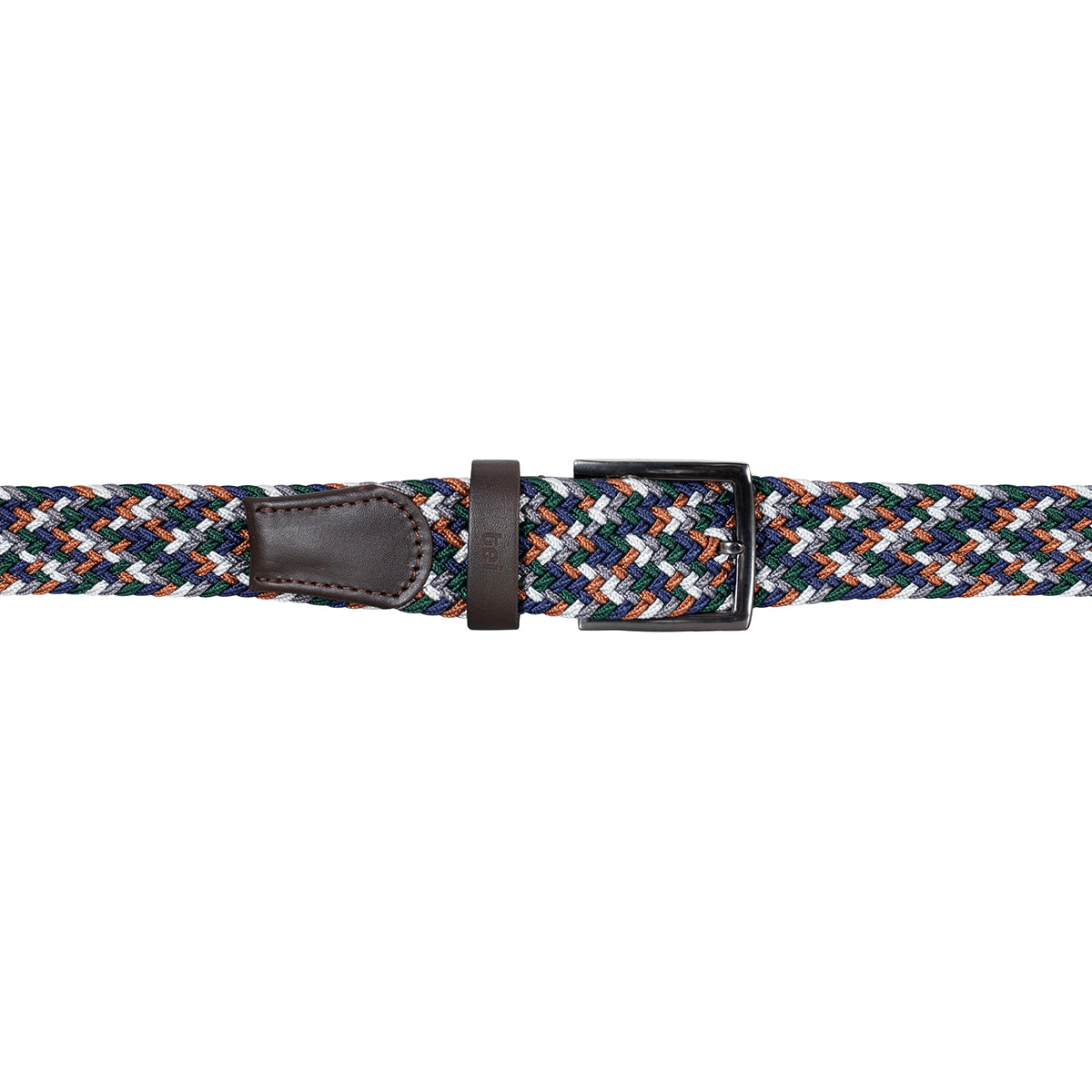 Cinturón trenzado elástico Azul/ Verde/ Caoba/ Gris/ Blanco