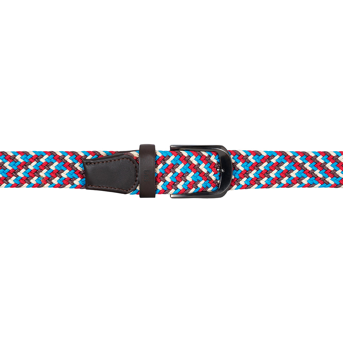 Cinturón trenzado elástico Azul Rey/ Café/ Rojo/ Blanco
