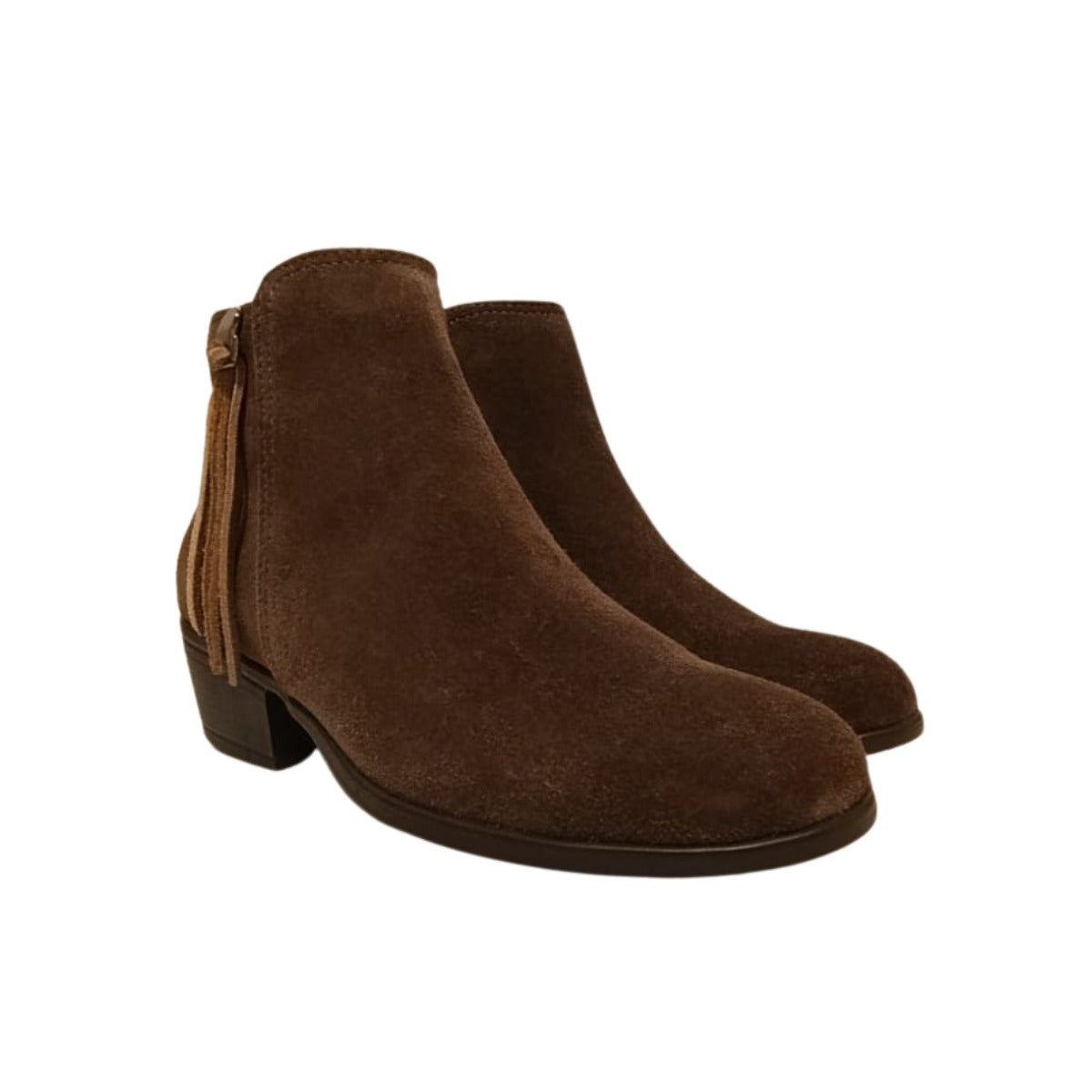 Botas Cata Mujer Carnaza Cafe con Flecos