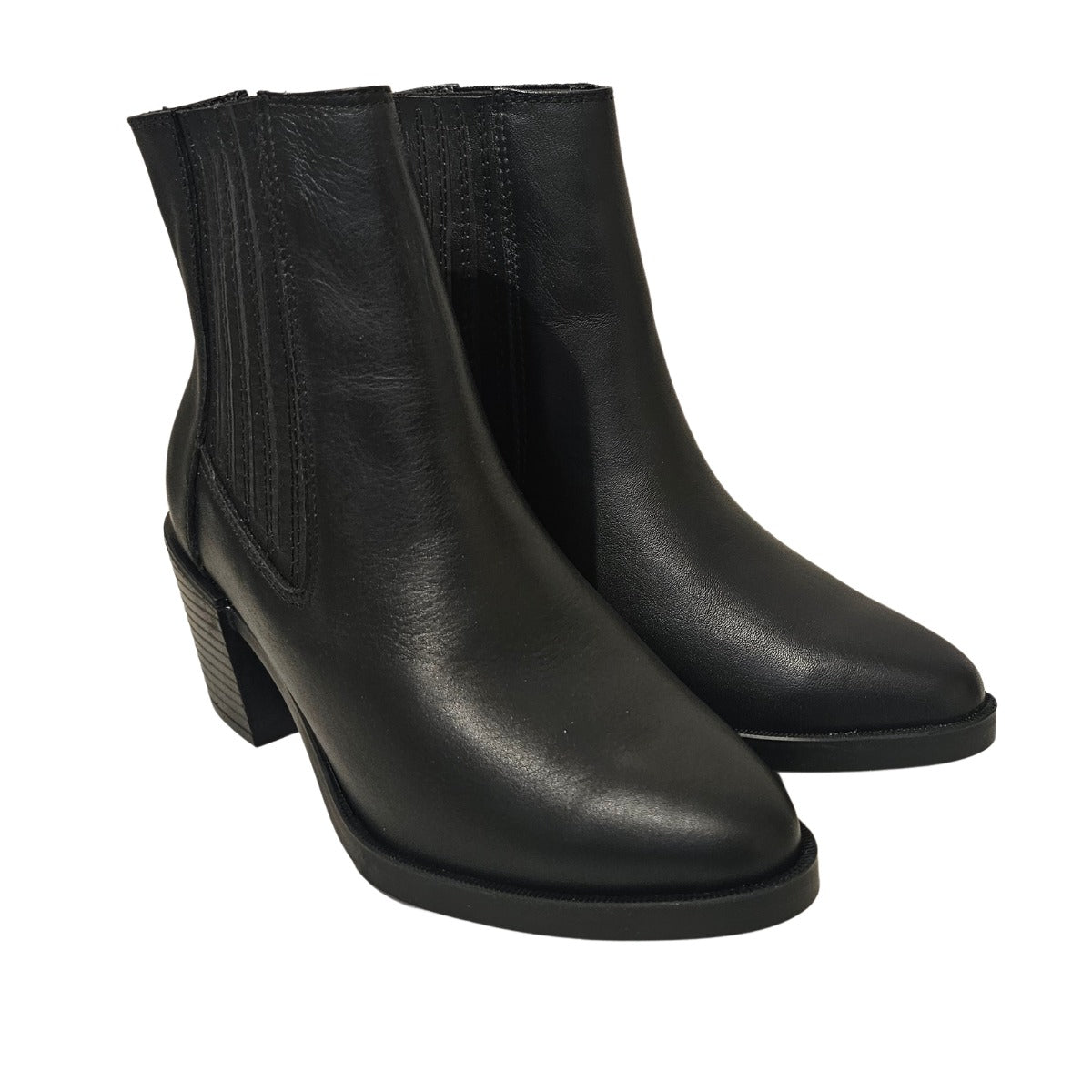 Botas Chelsea Mujer Cuero Negro