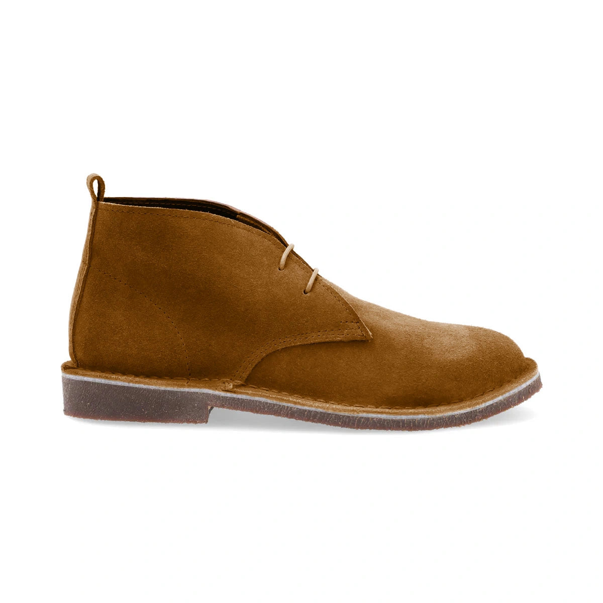 Botas Desert Hombre Cuero Carnaza Canela