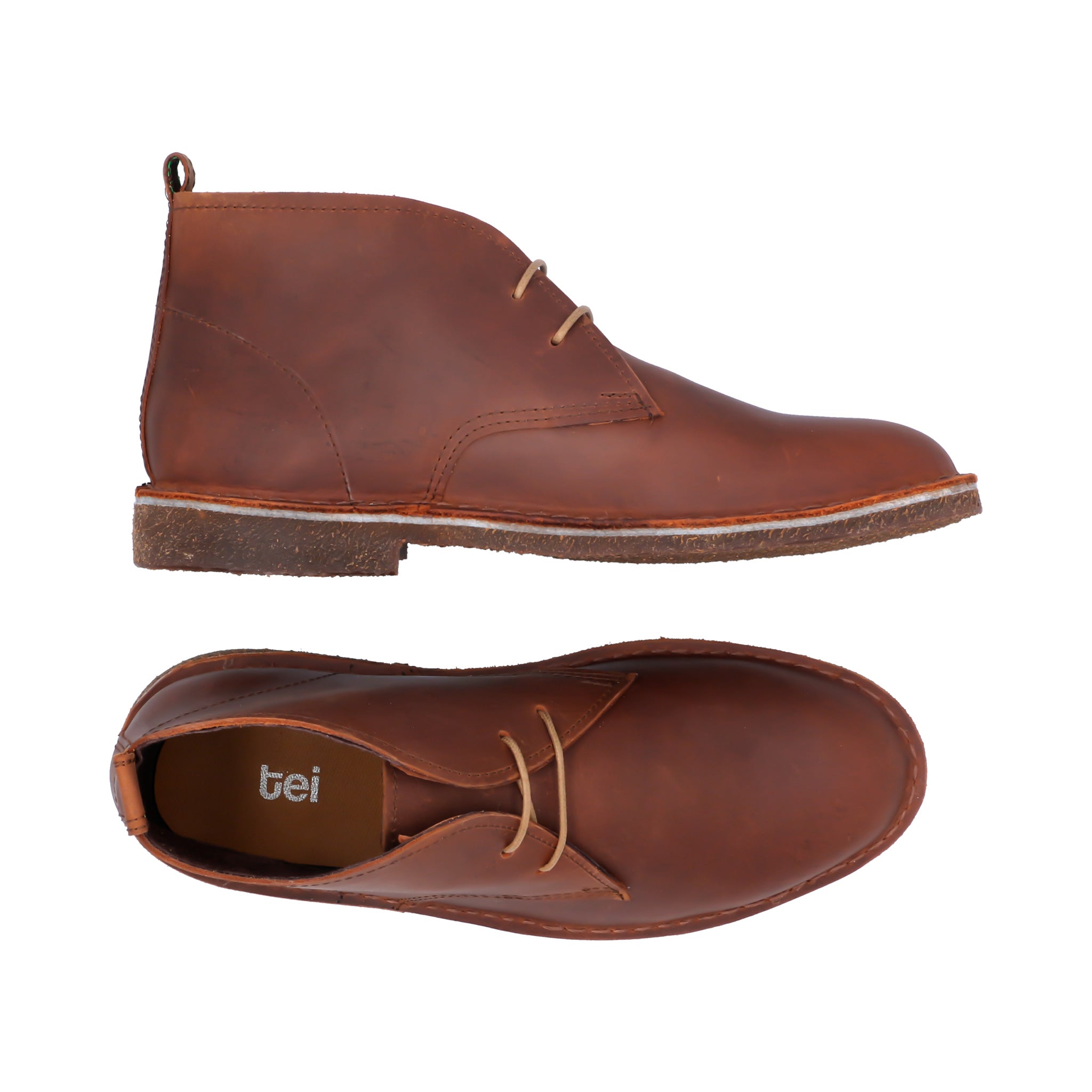 Botas Desert Hombre Cuero Graso Cafe Botas Hombre