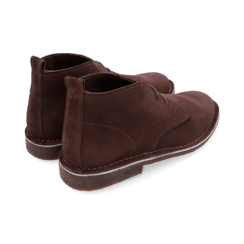 Botas Desert Hombre Cuero Carnaza Café