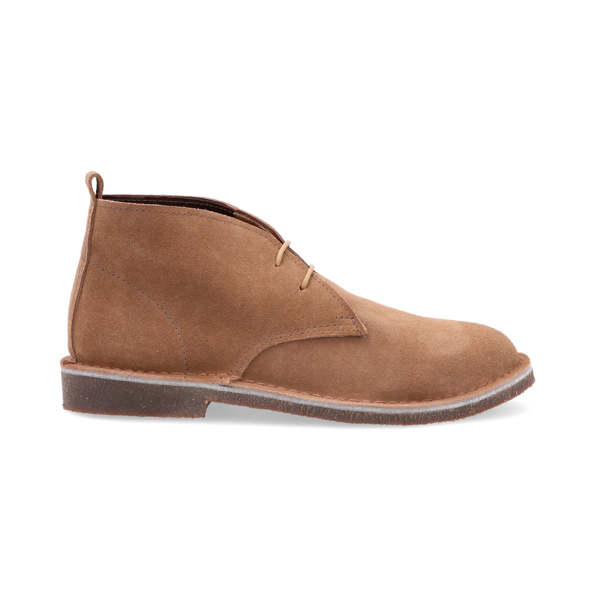 Botas Desert Hombre Cuero Carnaza Almendra