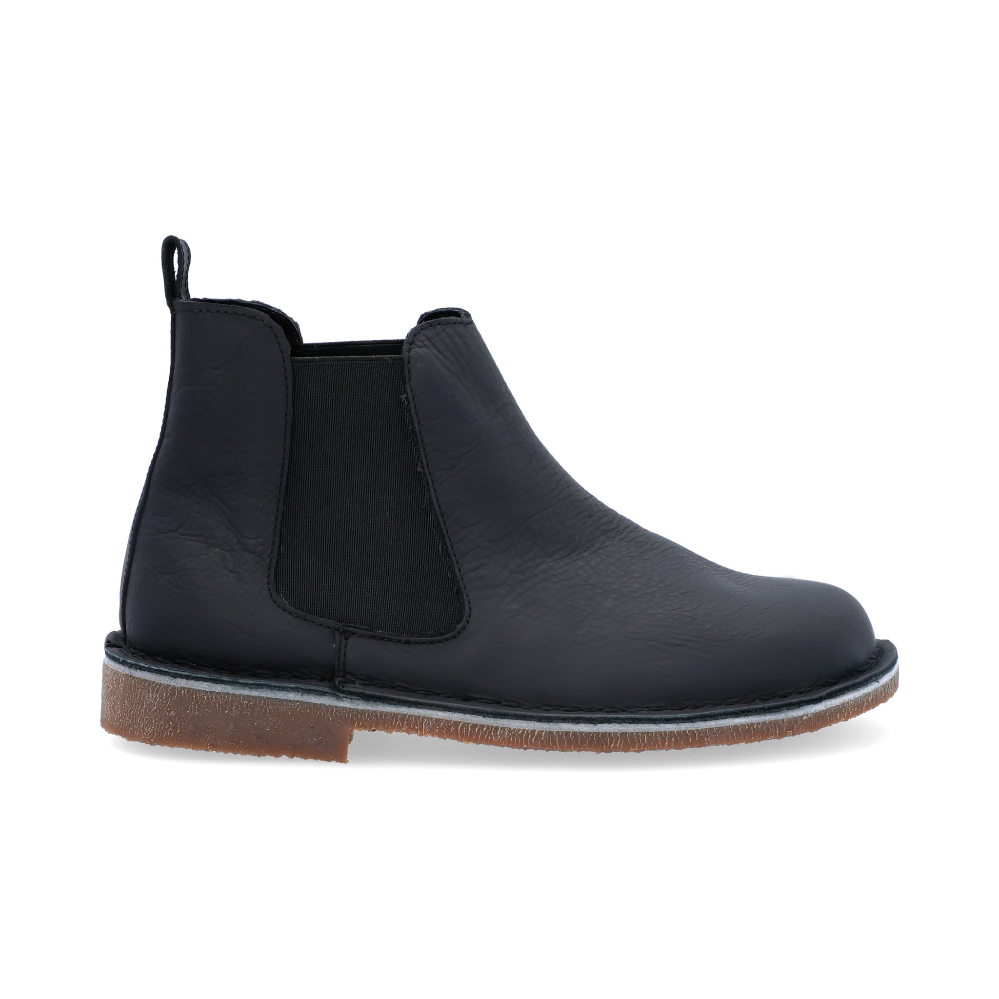 Botas Chelsea Hombre Cuero Abatanado Negro