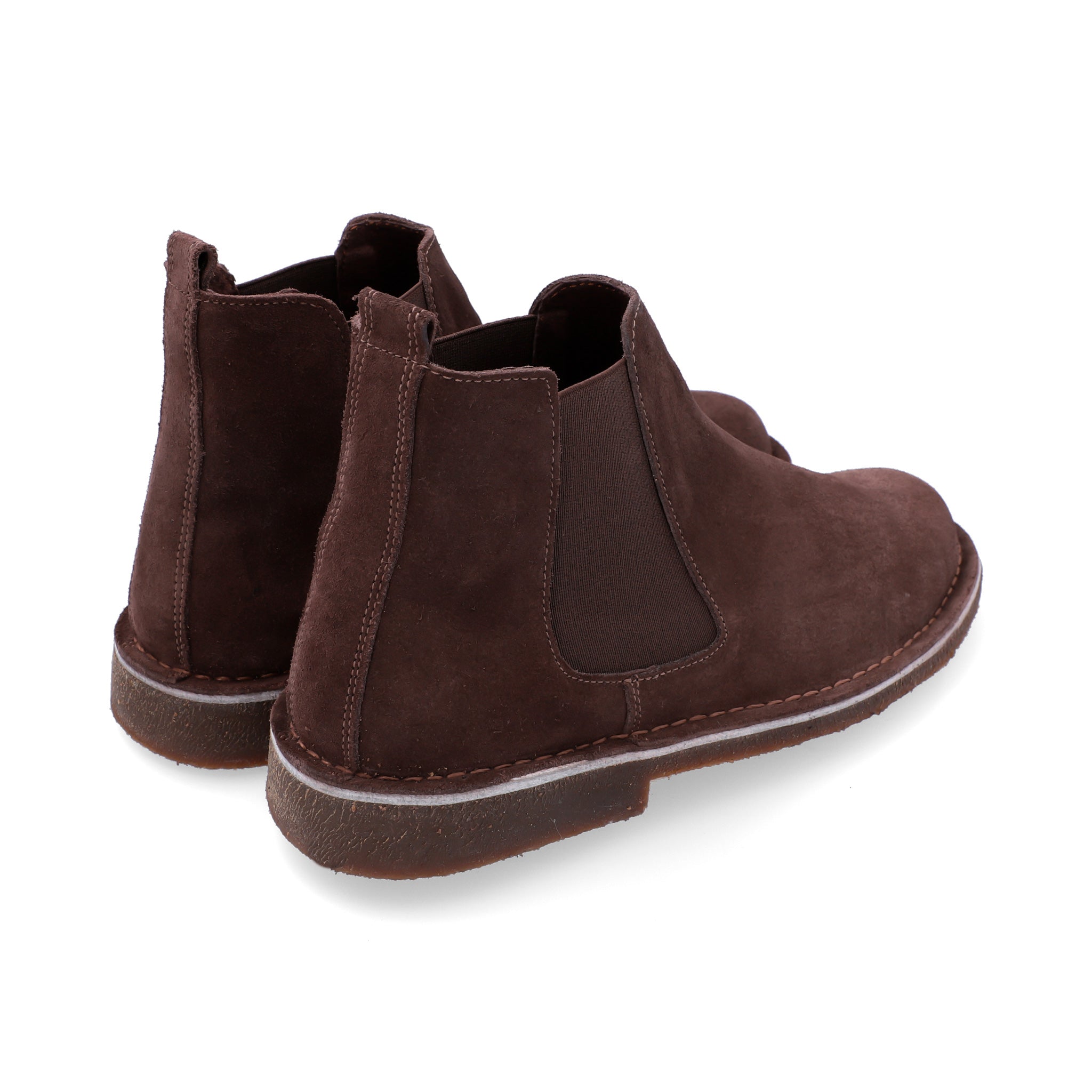 Botas Chelsea Hombre Cuero Carnaza Café