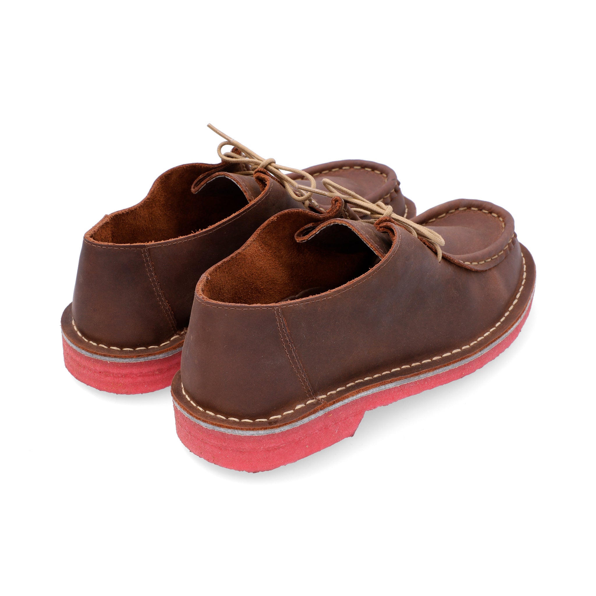 Zapatos Moc Toe Cuero Graso Café