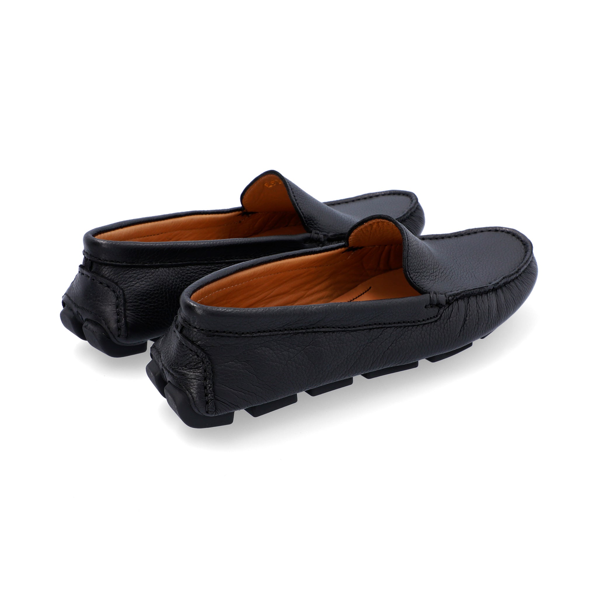 Mocasines Hombre Lisos Cuero Negro