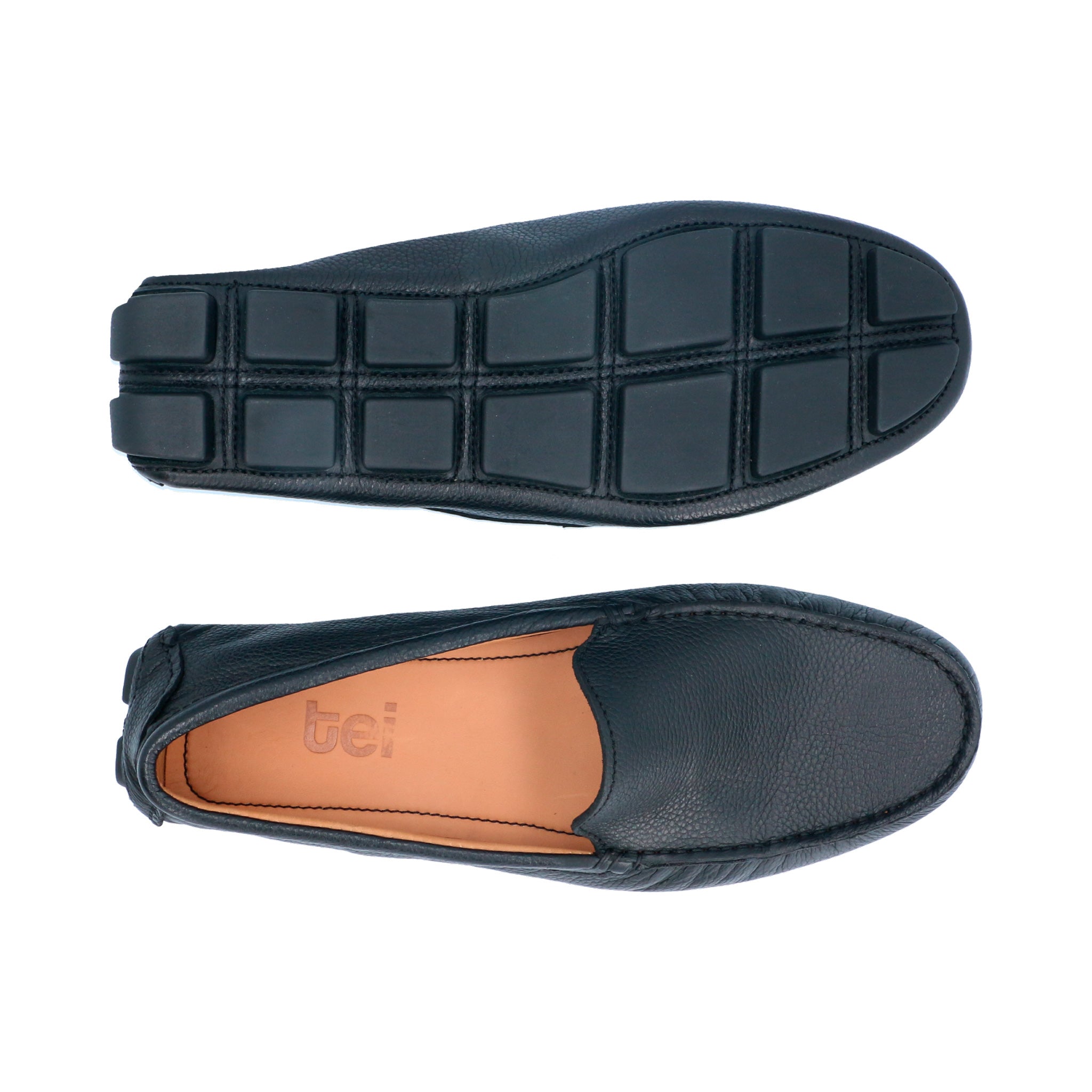 Mocasines Hombre Lisos Cuero Negro