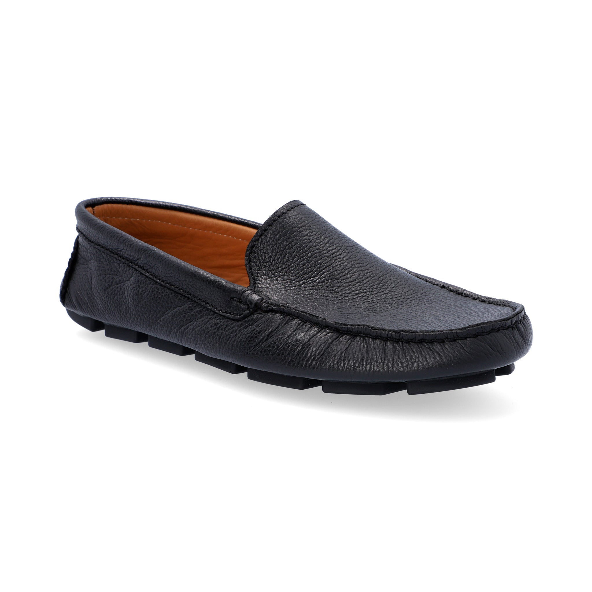 Mocasines Hombre Lisos Cuero Negro