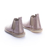 Botas Chelsea Niño Cuero Rosa Metalizado