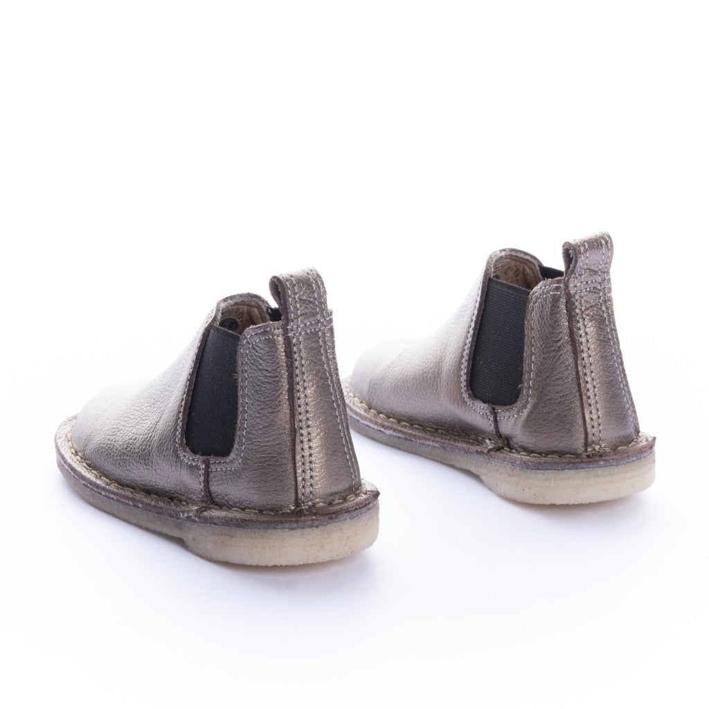 Botas Chelsea Niño Cuero Dorado Grafito
