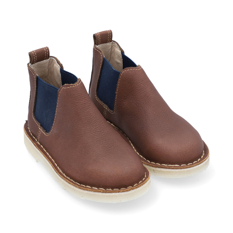 Botas Chelsea Niño Cuero Miel