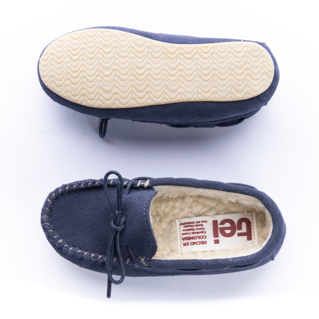 Pantuflas Apaches Niño Azul Navy