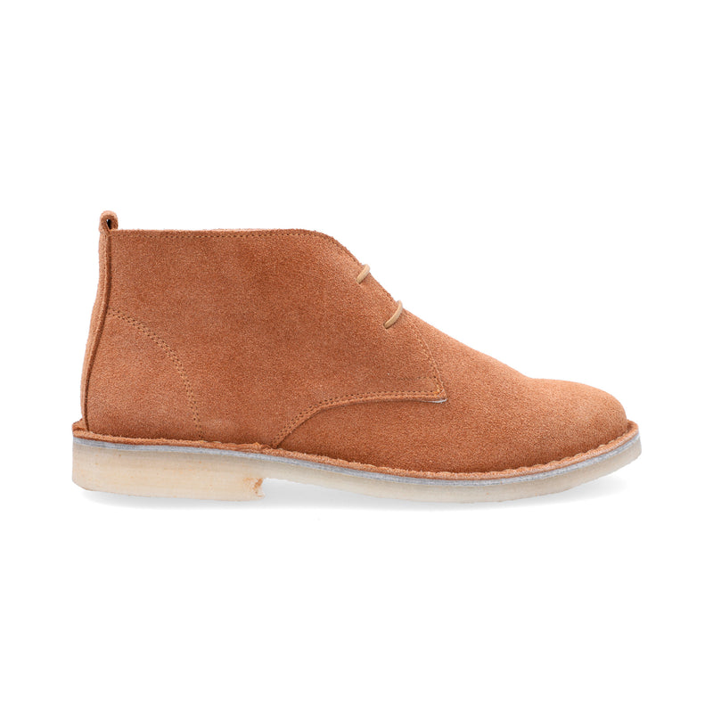 Botas Desert Mujer Cuero Carnaza Almendra