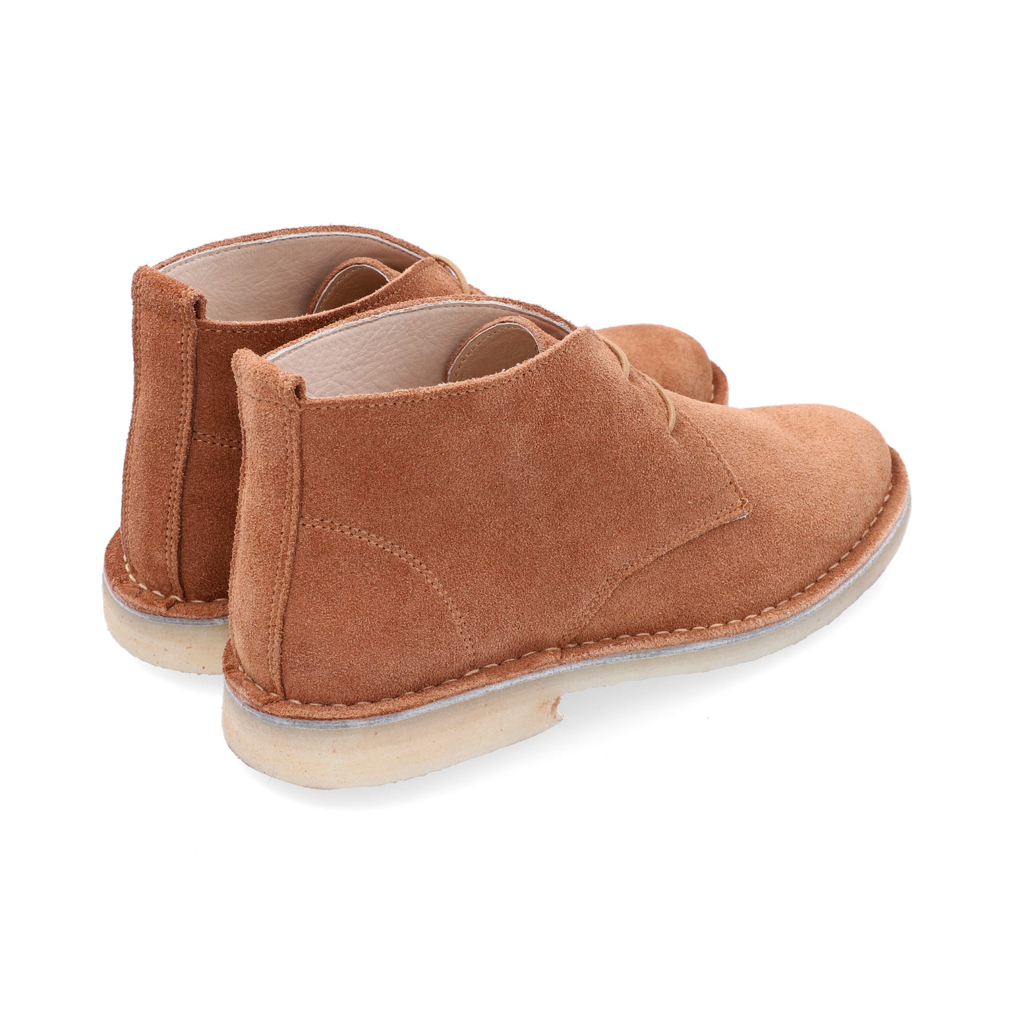 Botas Desert Mujer Cuero Carnaza Almendra